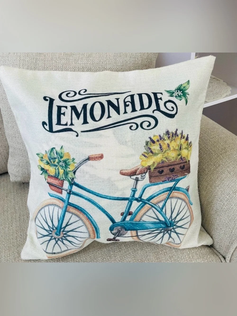 10pcs Lemon Print Kitchen Linen Set - Yellow